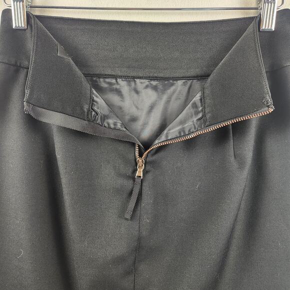 J.Crew Tuxedo Stripe Wool Wrap Pencil Skirt Women’s SZ 2 Black Fully Lined EUC - Picture 11 of 16